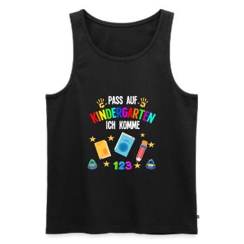 Kindergarten Anfang Kindergartenkind Geschenk - Männer Premium Bio Tank Top - Schwarz - Vorne - AI Model Male 178 light (178cm)