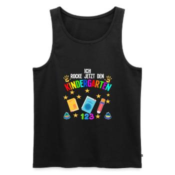 Kindergarten Anfang Kindergartenkind Geschenk - Männer Premium Bio Tank Top - Schwarz - Vorne - Michal (187cm)