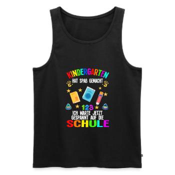 Kindergarten Kita-Abschluss Kindergartenkind Gesch - Männer Premium Bio Tank Top - Schwarz - Vorne - Michal (187cm)
