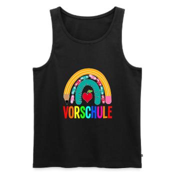Vorschule Regenbogen Vorschulkind Geschenk - Männer Premium Bio Tank Top - Schwarz - Vorne - AI Model Male 178 light (178cm)