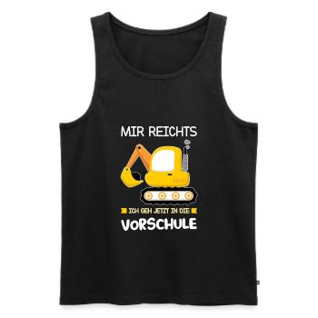 Vorschule Bagger Vorschüler Geschenk - Männer Premium Bio Tank Top - Schwarz - Vorne - Michal (187cm)