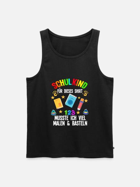 Schulkind Einschulung Schulbeginn Geschenk - Männer Premium Bio Tank Top - Schwarz