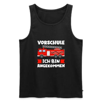 Vorschule Feuerwehr Vorschüler Geschenk - Männer Premium Bio Tank Top - Schwarz - Vorne - Michal (187cm)