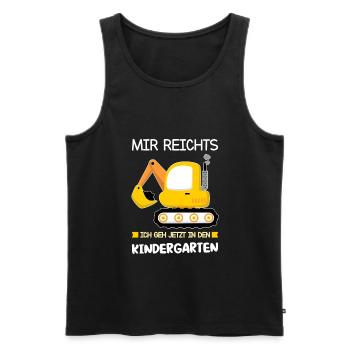 Kindergarten Bagger Kindergartenkind Geschenk - Männer Premium Bio Tank Top - Schwarz - Vorne - Michal (187cm)