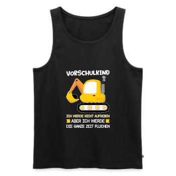 Vorschule Bagger Vorschulkind Geschenk - Männer Premium Bio Tank Top - Schwarz - Vorne - AI Model Male 178 light (178cm)