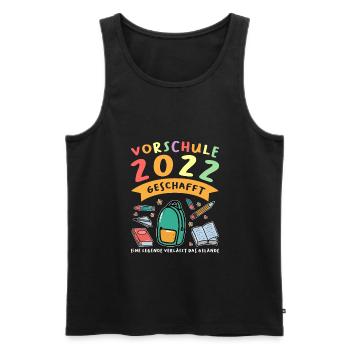 Vorschule 2022 Anfang Vorschüler Geschenk - Männer Premium Bio Tank Top - Schwarz - Vorne - Michal (187cm)
