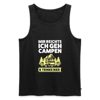 Campen Bier Camper Geschenk - Männer Premium Bio Tank Top - Schwarz - Vorne - Michal (187cm)