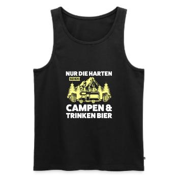 Campen Bier Camper Geschenk - Männer Premium Bio Tank Top - Schwarz - Vorne - Michal (187cm)