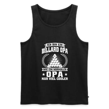 billardspieler Opa Billard Billard Spiel Geschenk - Männer Premium Bio Tank Top - Schwarz - Vorne - AI Model Male 178 light (178cm)