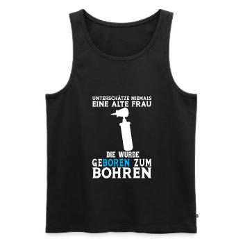 Zahn Zahnarzt Bohren Zahn Geschenk - Männer Premium Bio Tank Top - Schwarz - Vorne - Michal (187cm)