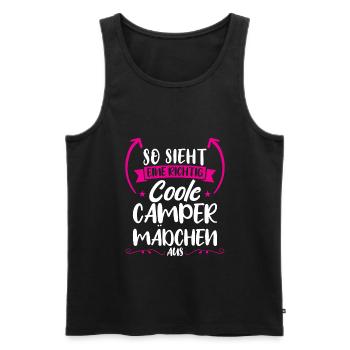 Campen camper Wanderung Geschenk - Männer Premium Bio Tank Top - Schwarz - Vorne - Michal (187cm)