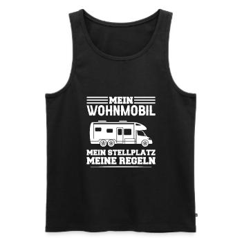 Campen camper Wanderung Geschenk - Männer Premium Bio Tank Top - Schwarz - Vorne - Michal (187cm)