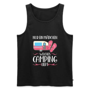 Campen camper Wanderung Geschenk - Männer Premium Bio Tank Top - Schwarz - Vorne - Michal (187cm)