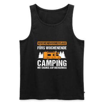 Campen camper Wanderung Geschenk - Männer Premium Bio Tank Top - Schwarz - Vorne - AI Model Male 178 light (178cm)
