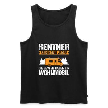 Campen camper Wanderung Geschenk - Männer Premium Bio Tank Top - Schwarz - Vorne - Michal (187cm)