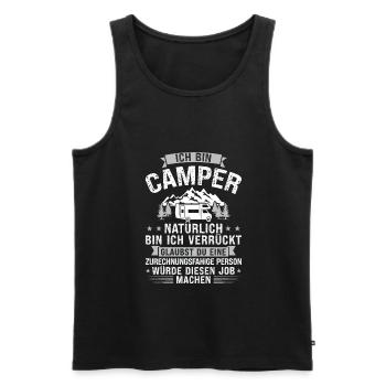Campen camper Wanderung Geschenk - Männer Premium Bio Tank Top - Schwarz - Vorne - Michal (187cm)