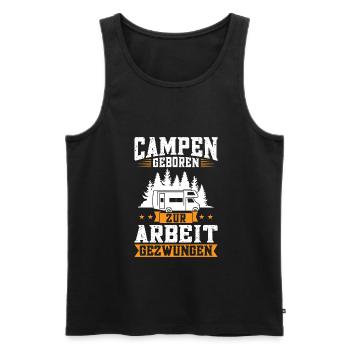 Campen camper Wanderung Geschenk - Männer Premium Bio Tank Top - Schwarz - Vorne - Michal (187cm)