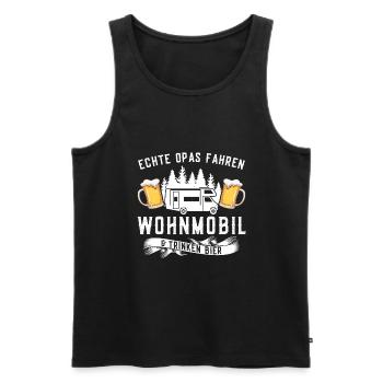 Campen Bier Camping & bier Bier Geschenk - Männer Premium Bio Tank Top - Schwarz - Vorne - Michal (187cm)