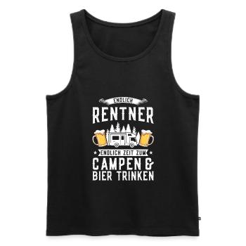 Campen Bier Camping & bier Bier Geschenk - Männer Premium Bio Tank Top - Schwarz - Vorne - Michal (187cm)