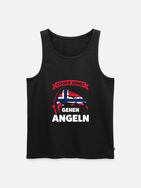 Angler Norwegisch Angeln Norwegen Geschenk - Männer Premium Bio Tank Top - Schwarz