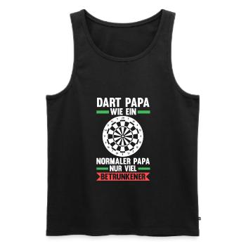 Dart Papa Dartspieler Geschenk - Männer Premium Bio Tank Top - Schwarz - Vorne - Michal (187cm)