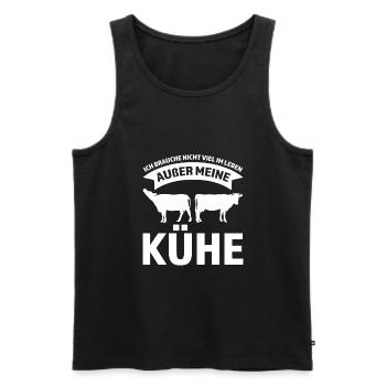 Kühe Kuh Rinder-Züchter Geschenk - Männer Premium Bio Tank Top - Schwarz - Vorne - AI Model Male 178 light (178cm)