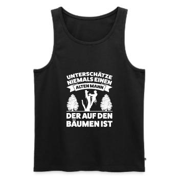 Baumkletterer Arborist Baumklettern Geschenk - Männer Premium Bio Tank Top - Schwarz - Vorne - Michal (187cm)