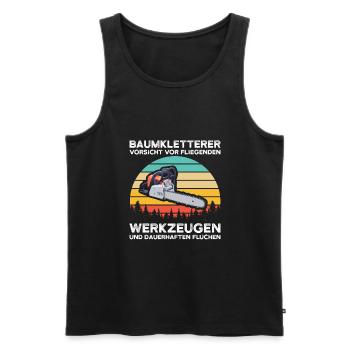 Baumkletterer Arborist Waldarbeiter Geschenk - Männer Premium Bio Tank Top - Schwarz - Vorne - Michal (187cm)
