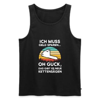 Baumkletterer Arborist Baumpfleger Geschenk - Männer Premium Bio Tank Top - Schwarz - Vorne - Michal (187cm)