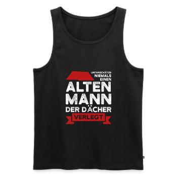 Dachdecker Beruf Dachdecken Geschenk - Männer Premium Bio Tank Top - Schwarz - Vorne - Michal (187cm)