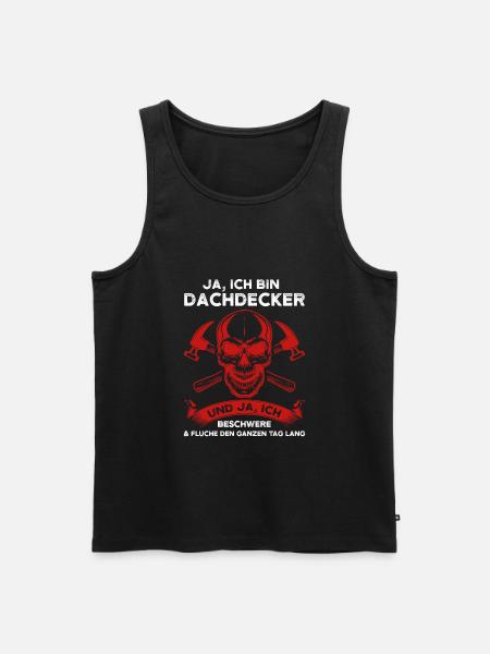 Dachdecker Beruf Dachdeckerei Geschenk - Männer Premium Bio Tank Top - Schwarz