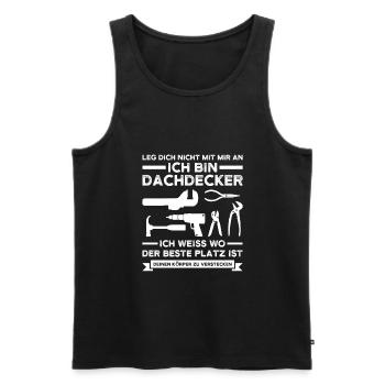 Dachdecker Beruf Dachdecken Geschenk - Männer Premium Bio Tank Top - Schwarz - Vorne - Michal (187cm)