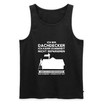 Dachdecker Beruf Dachdeckerei Geschenk - Männer Premium Bio Tank Top - Schwarz - Vorne - AI Model Male 178 light (178cm)