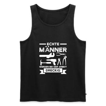 Dachdecker Beruf Dachdecken Geschenk - Männer Premium Bio Tank Top - Schwarz - Vorne - Michal (187cm)