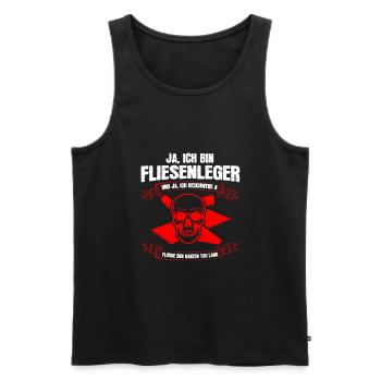 Fliesenleger Beruf Fliesenverlegung Geschenk - Männer Premium Bio Tank Top - Schwarz - Vorne - Michal (187cm)