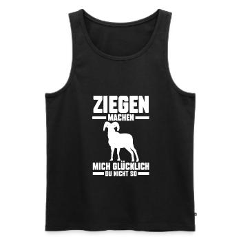 Ziegen Ziege Landwirt-in Ziegenzüchter Geschenk - Männer Premium Bio Tank Top - Schwarz - Vorne - Michal (187cm)