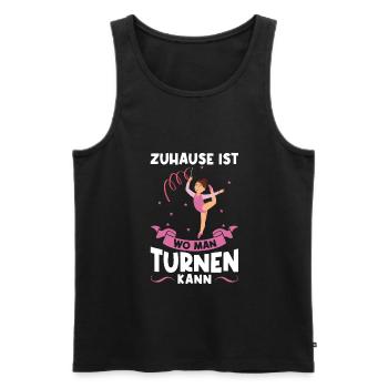Turnen Mädchen Turnerin Geschenk - Männer Premium Bio Tank Top - Schwarz - Vorne - Michal (187cm)