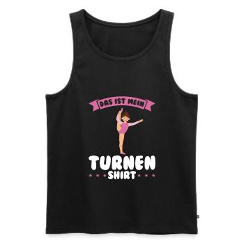 Turnen Mädchen Turnerinnen Geschenk - Männer Premium Bio Tank Top - Schwarz - Vorne - Michal (187cm)