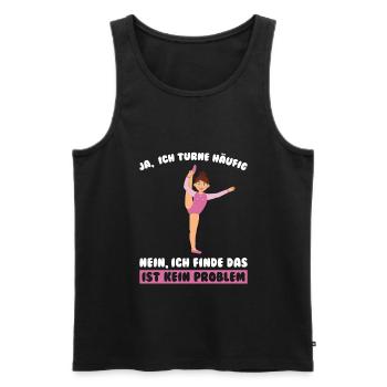 Turnen Mädchen Geräteturnen Geschenk - Männer Premium Bio Tank Top - Schwarz - Vorne - Michal (187cm)