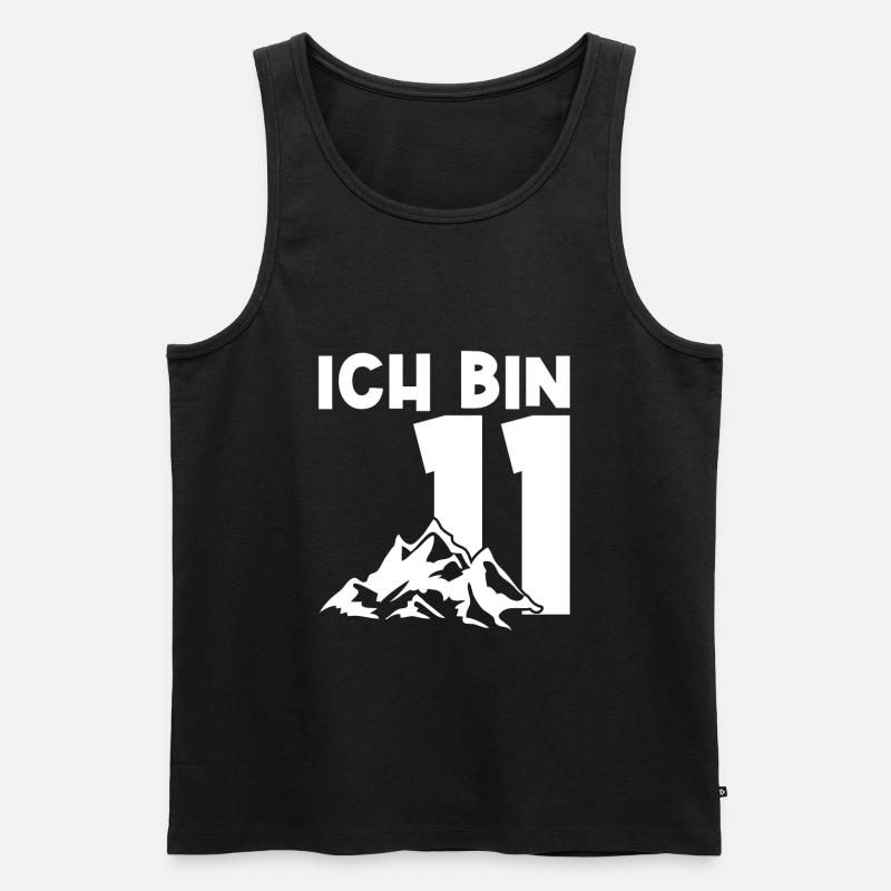 11. Geburtstag Berge Geburtstagsparty Geschenk - Männer Premium Bio Tank Top - Schwarz