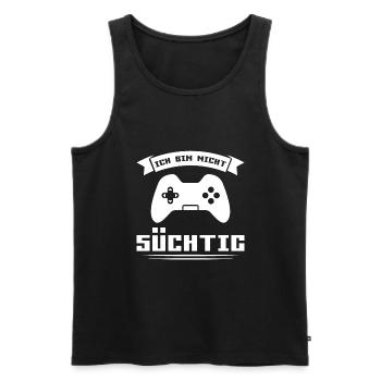 Gaming Zocken Zocker Geschenk - Männer Premium Bio Tank Top - Schwarz - Vorne - Michal (187cm)