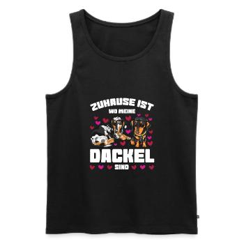Dackel Hund Dackel Besitzer Geschenk - Männer Premium Bio Tank Top - Schwarz - Vorne - AI Model Male 178 light (178cm)