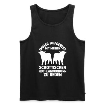 Hochlandrind Zucht Hochlandrind Züchter Geschenk - Männer Premium Bio Tank Top - Schwarz - Vorne - Michal (187cm)