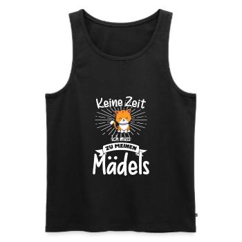 Katze Tier Katzenhalter Geschenk - Männer Premium Bio Tank Top - Schwarz - Vorne - AI Model Male 178 light (178cm)