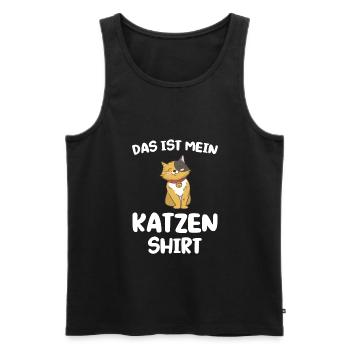 Katze Tier Katzen Geschenk - Männer Premium Bio Tank Top - Schwarz - Vorne - Michal (187cm)