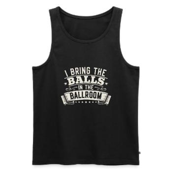 Dancing Slogan Ballroom Couple Dance Dance Floor - Men's Premium Organic Tank Top - black - Front - AI Model Male 178 light (178cm)