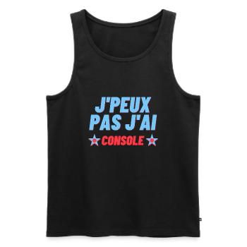 J Peux Pas J ai Console - Débardeur bio Premium Homme - noir - Devant - AI Model Male 178 light (178cm)