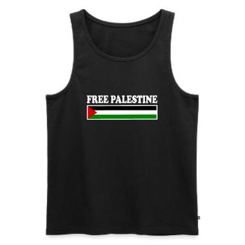 Free palestine - Men's Premium Organic Tank Top - black - Front - Michal (187cm)