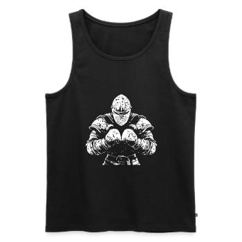 Ritter Boxer Kampfsport MMA - Männer Premium Bio Tank Top - Schwarz - Vorne - AI Model Male 178 light (178cm)