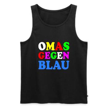 Omas gegen blau - Männer Premium Bio Tank Top - Schwarz - Vorne - AI Model Male 178 light (178cm)